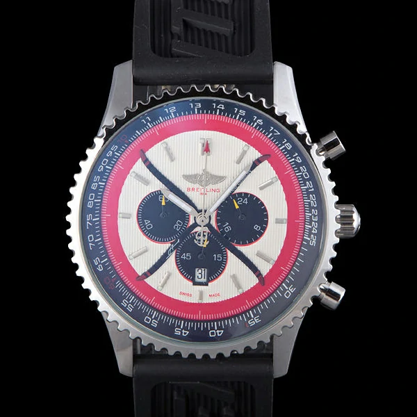 Breitling Certifie Black Rubber Strap Beige Dial Chronograph new59088