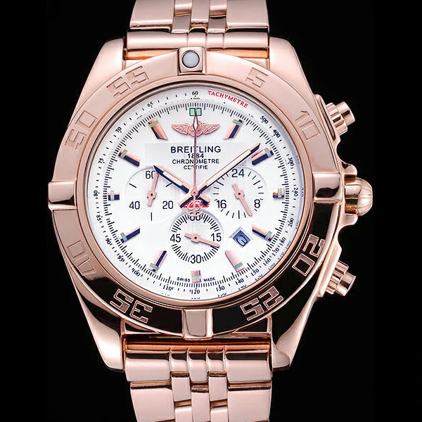 Breitling Chronomat 44 White Dial Rose Gold Bracelet new60407