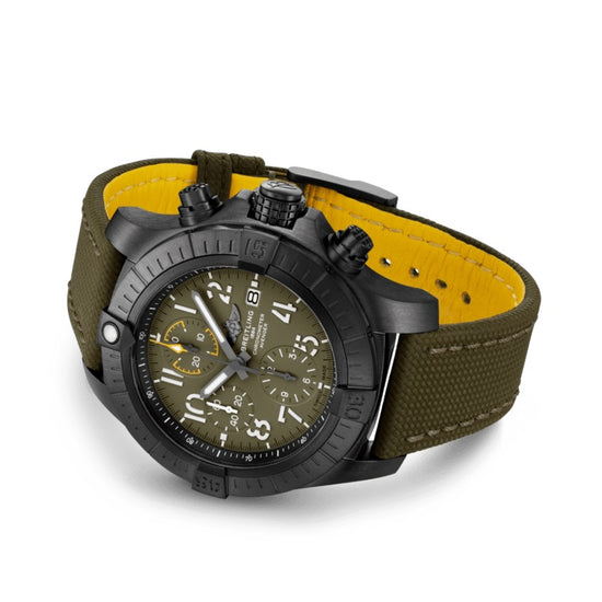 Breitling Replica Watch Avenger Automatic Chronograph 45 Night Mission DLC-Coated Titanium V13317101L1X2