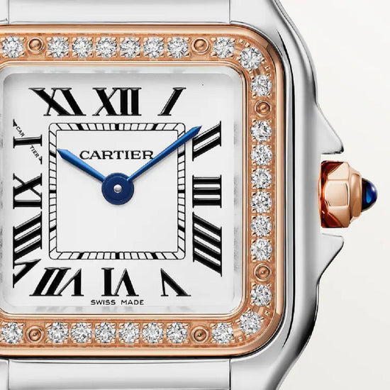 Cartier Replica Watch Panthère de Cartier Replica Watch Small, Stainless Steel, 18k Rose Gold and Diamonds, 22mm x 30mm, W3PN0014