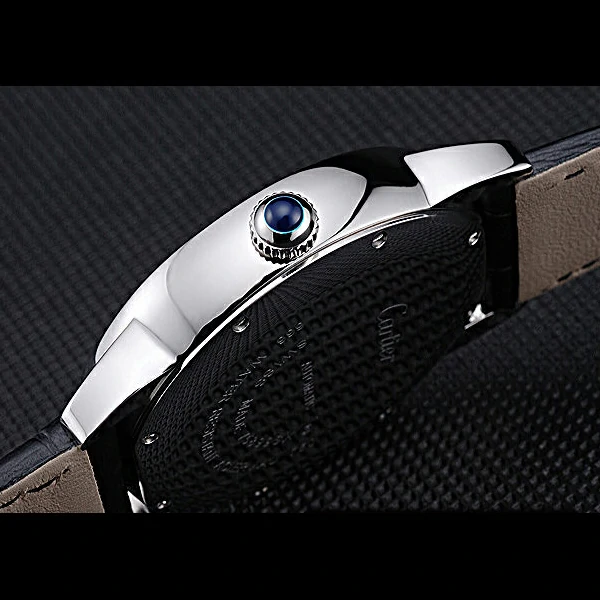 Cartier Ronde Louis Stainless Steel Diamond Case White Dial Roman and Diamond Numerals new60095