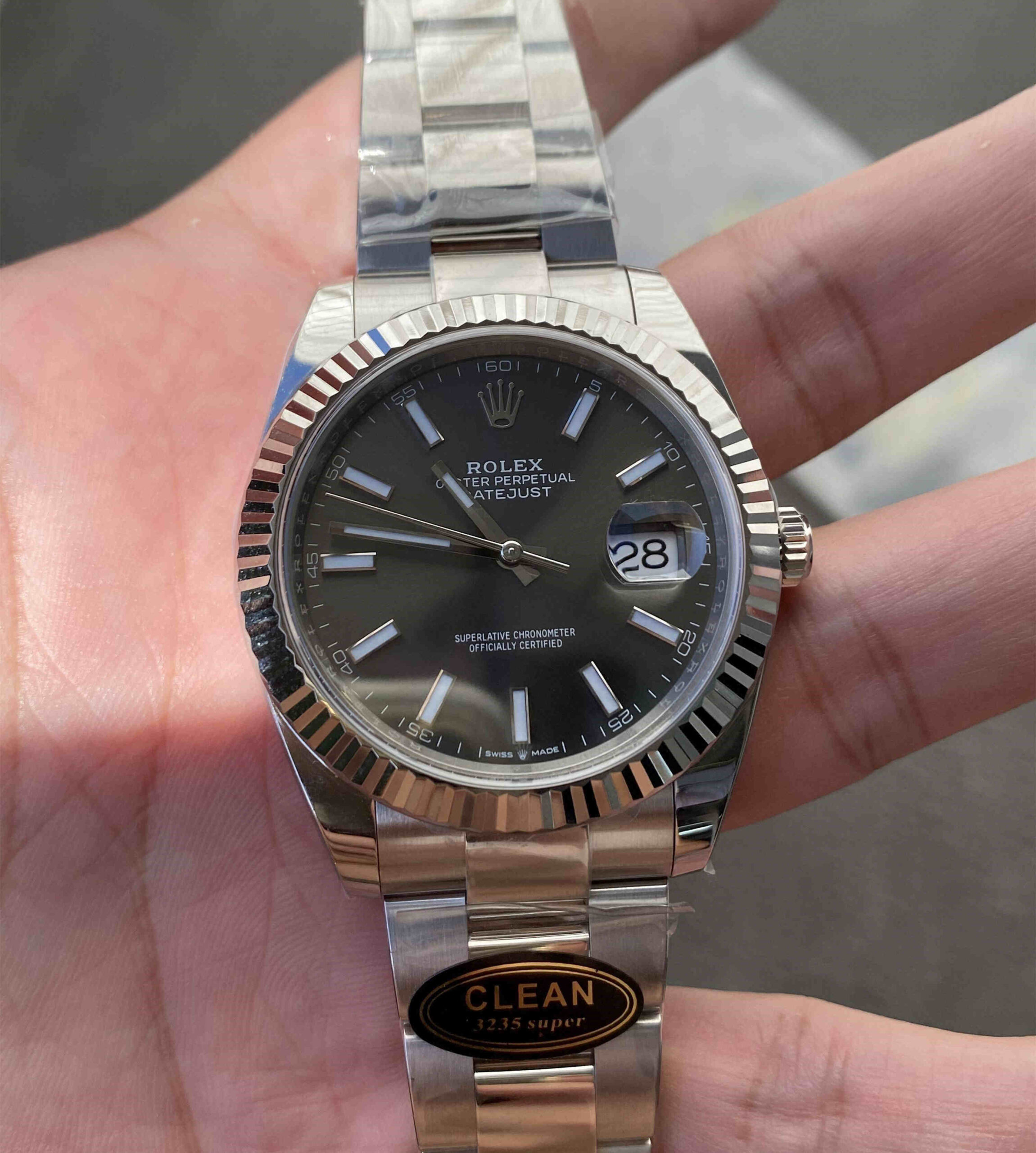 126334‑0013 – 41mm Grey Datejust Replica with 3235 Movement
