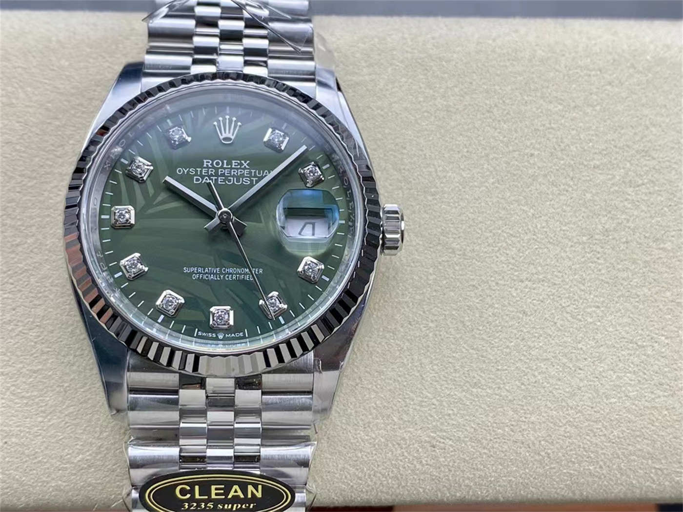 Datejust 36 Palm Motif Dial (Green) – VR3235 Movement