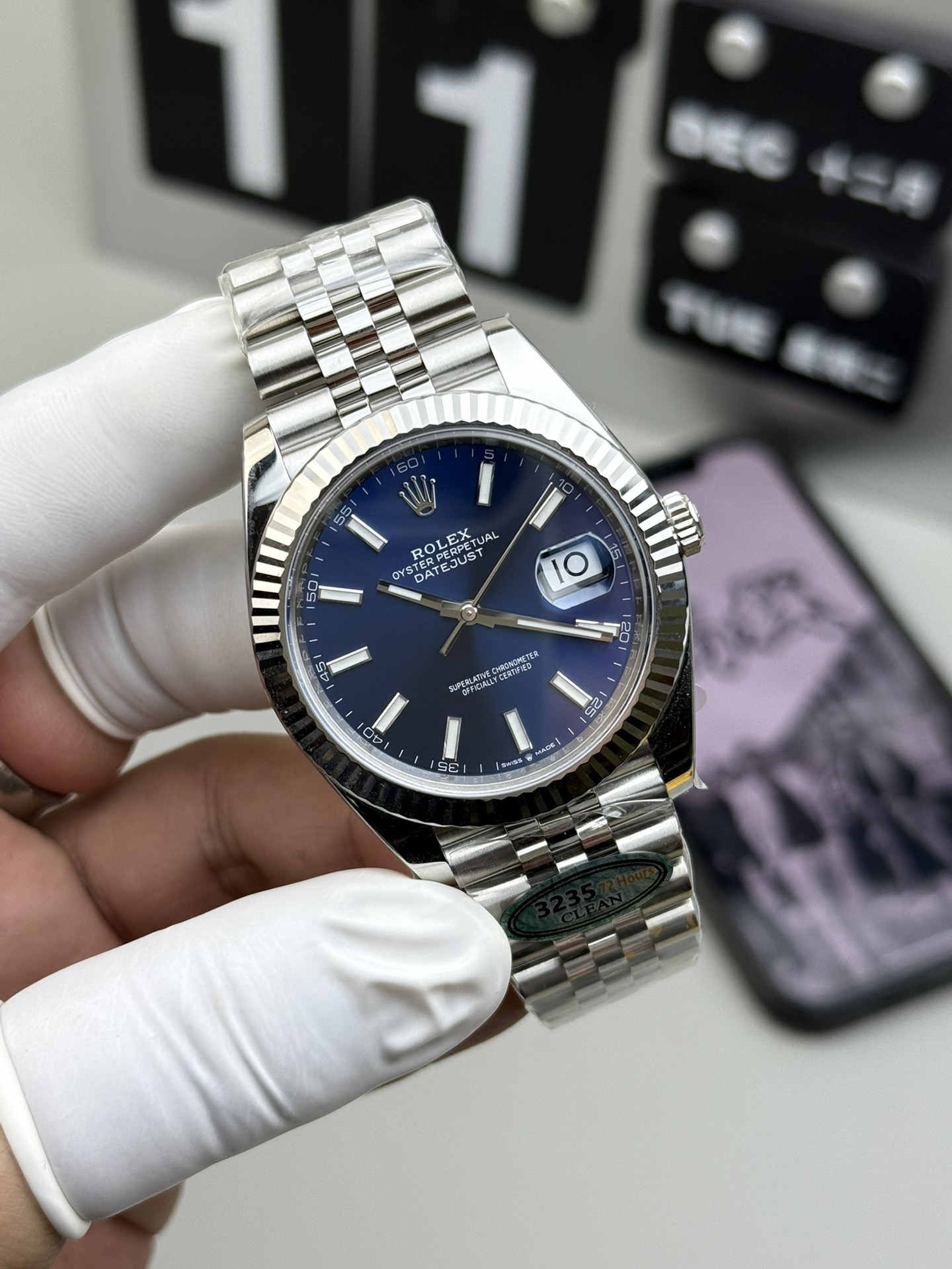 Datejust 41 126334 Blue Dial Super Clone 3235 Two-Tone / Steel