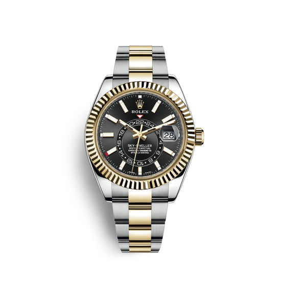 DISCONTINUED Rolex Replica Watch Sky-Dweller 42mm, Oystersteel and 18k Yellow Gold, 326933-0002