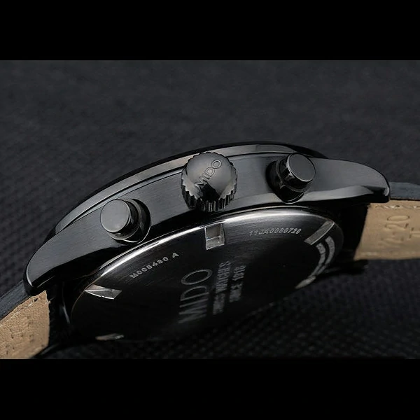 Mido Multifort Black Ceramic Bezel Black Croco Leather Bracelet Black Dial new59223
