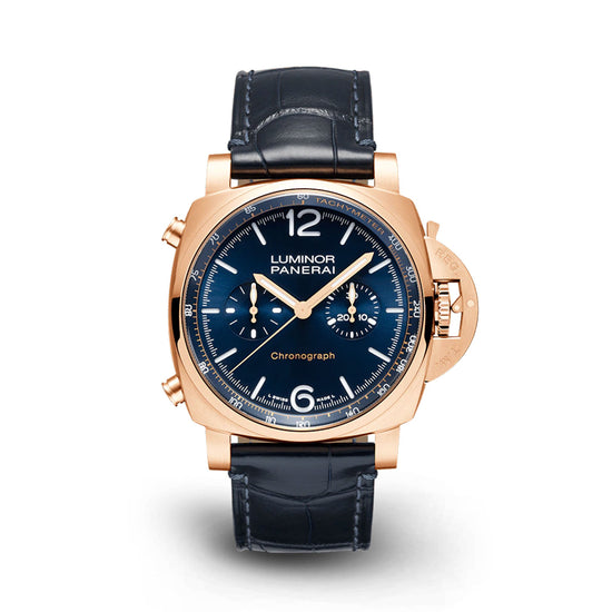 Panerai Replica Watch Luminor Chrono Goldtech™ Blu Notte PAM01111