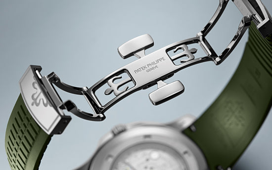 Patek Philippe Replica Watch Aquanaut Jumbo Date, Sweep Seconds, 18k White Gold, 42,2 mm, 5168G-010