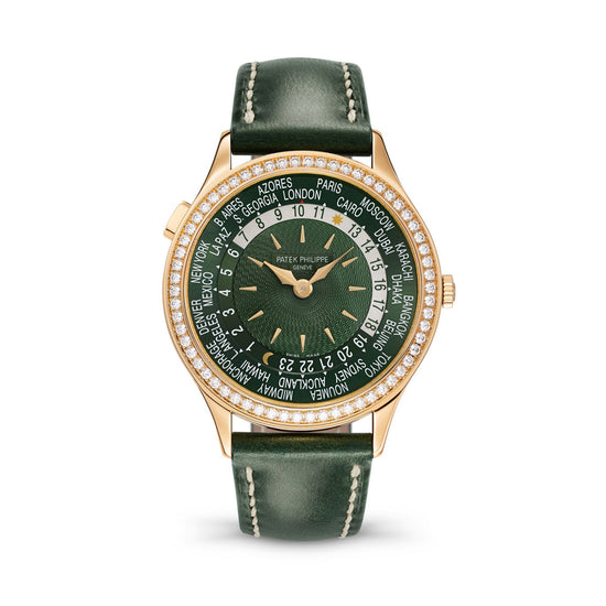Patek Philippe Replica Watch Women’s Complication World-Time, 18k Rose Gold set with 89 diamonds (~1.03 ct.), 36mm, 7130R-014