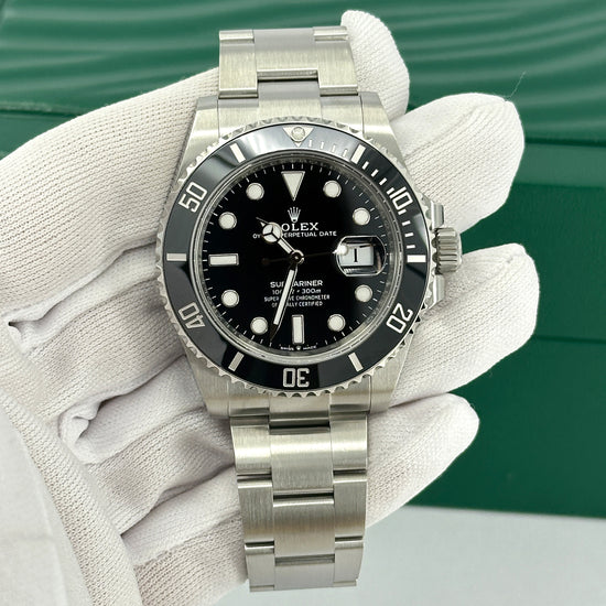 Pre-owned Rolex Replica Watch, Submariner Date 41, Stainless Steel, Black Ceramic, Black dial, 41mm, Oyster, 126610ln-0001