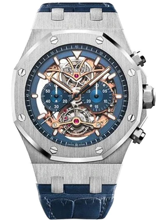 Replica Audemars Piguet Royal Oak Tourbillon Chronograph Openworked Watch 26347PT.OO.D315CR.01