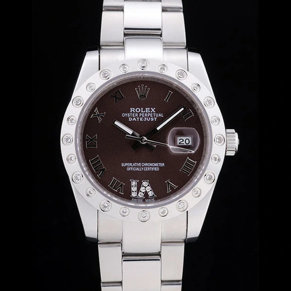 Rolex Datejust Diamond Bezel Brown Dial new58647