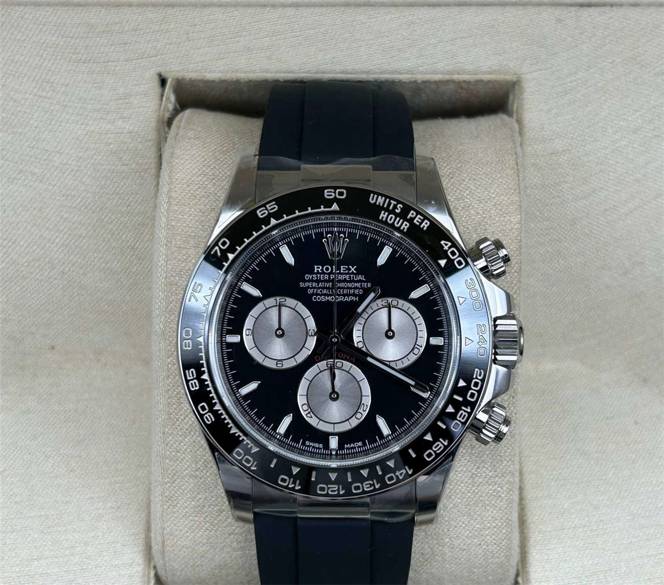 Rolex Daytona 126519LN Replica – White Gold Black Dial
