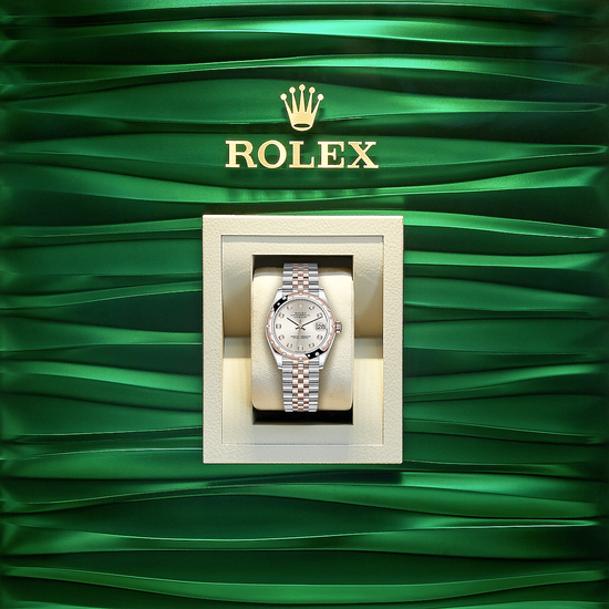 Rolex Replica Watch Datejust 31, Oystersteel, 18kt Everose Gold and diamonds, 278341RBR-0016