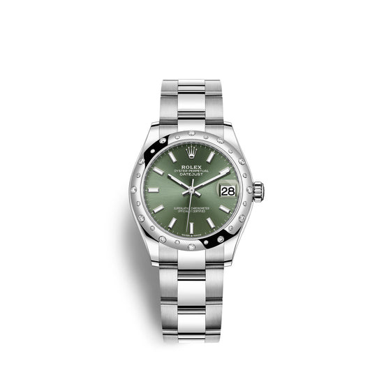 Rolex Replica Watch Datejust 31, Oystersteel, 18kt White Gold and diamonds, 278344RBR-0019