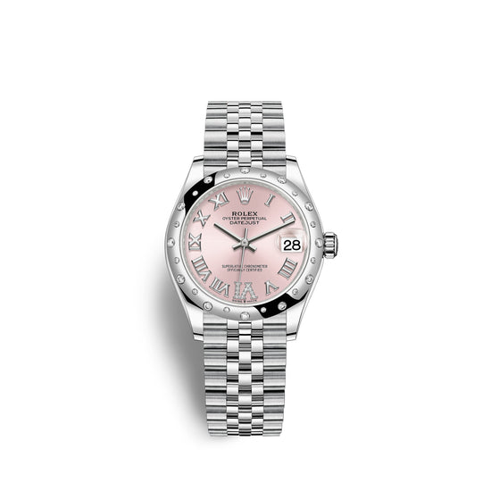 Rolex Replica Watch Datejust 31, Oystersteel, 18kt White Gold and diamonds, 278344RBR-0026