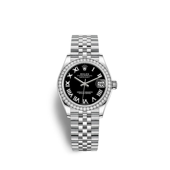 Rolex Replica Watch Datejust 31, Oystersteel, 18kt White Gold and diamonds, 278384RBR-0002