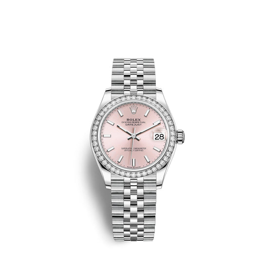 Rolex Replica Watch Datejust 31, Oystersteel, 18kt White Gold and diamonds, 278384RBR-0018