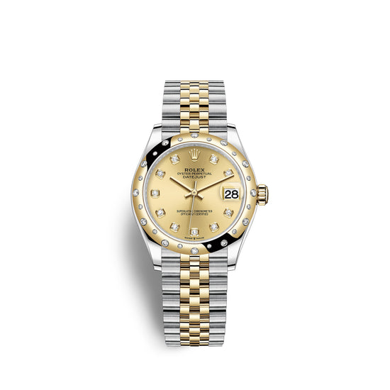 Rolex Replica Watch Datejust 31, Oystersteel, 18kt Yellow Gold and diamonds, 278343RBR-0026