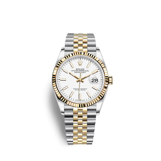 Rolex Replica Watch Datejust 36, 18k Yellow Gold and Stainless Steel, 36mm, 126233-0019