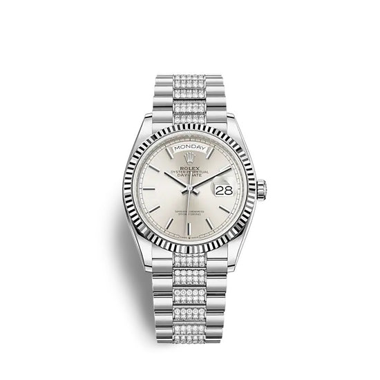Rolex Replica Watch Day-Date 36 White gold, 128239-0025