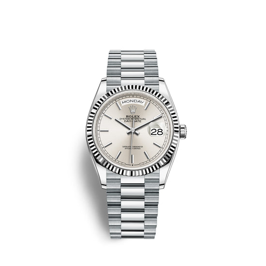 Rolex Replica Watch Day-Date, 36mm, Platinum, 128236-0001