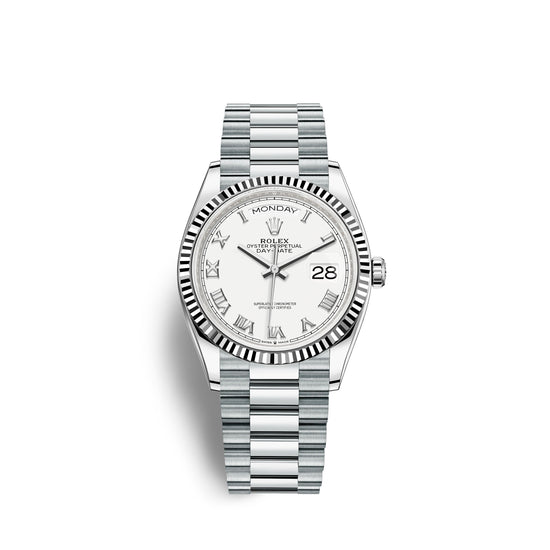 Rolex Replica Watch Day-Date, 36mm, Platinum, 128236-0007