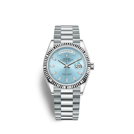 Rolex Replica Watch Day-Date, 36mm, Platinum, 128236-0009