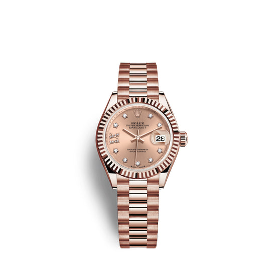 Rolex Replica Watch Lady-Datejust 28, 18k Everose Gold, 279175-0029
