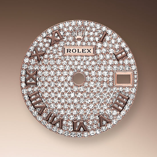 Rolex Replica Watch Lady-Datejust 28, 18kt Everose Gold and diamonds, 279135RBR-0022