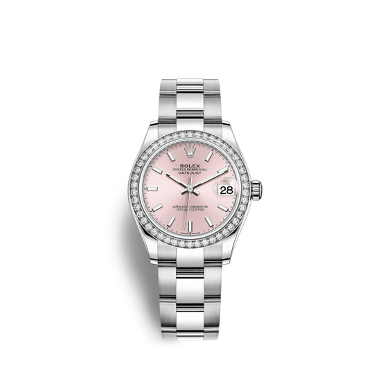 Rolex Replica Watch Lady-Datejust 28, Oystersteel and 18k White Gold, 279384RBR-0002