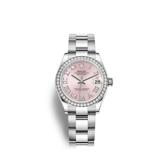 Rolex Replica Watch Lady-Datejust 28, Oystersteel and 18k White Gold, 279384RBR-0006