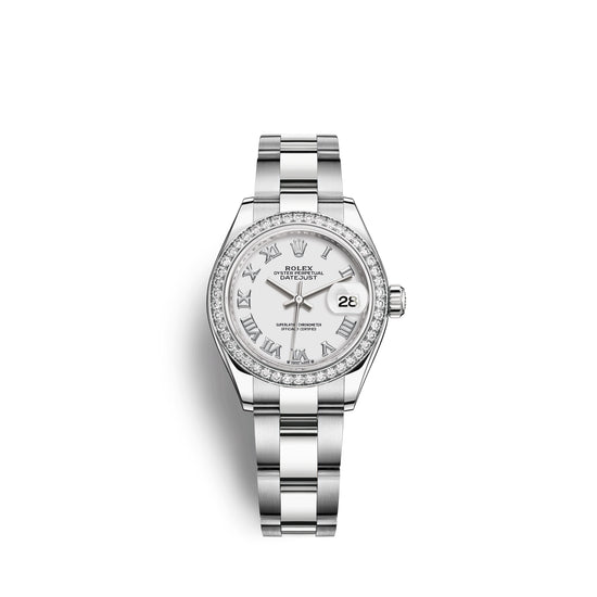 Rolex Replica Watch Lady-Datejust 28, Oystersteel and 18k White Gold, 279384RBR-0020