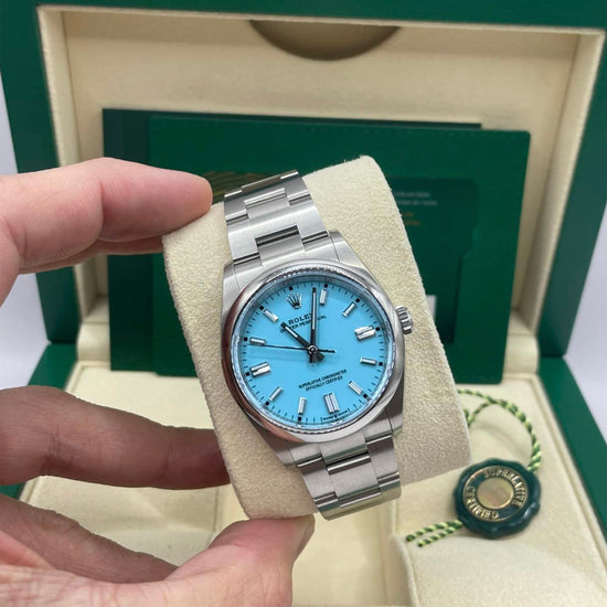 Rolex Replica Watch Oyster Perpetual 36, Turquoise blue dial, 36mm, Oystersteel 126000-0006