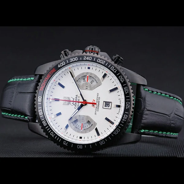 Tag Heuer Carrera Black Stainless Steel Case White Dial new58756