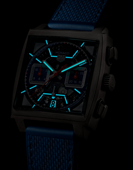 TAG Heuer Monaco Chronograph Skeleton, Titanium, Automatic, 39mm, CBL2182.FT6235