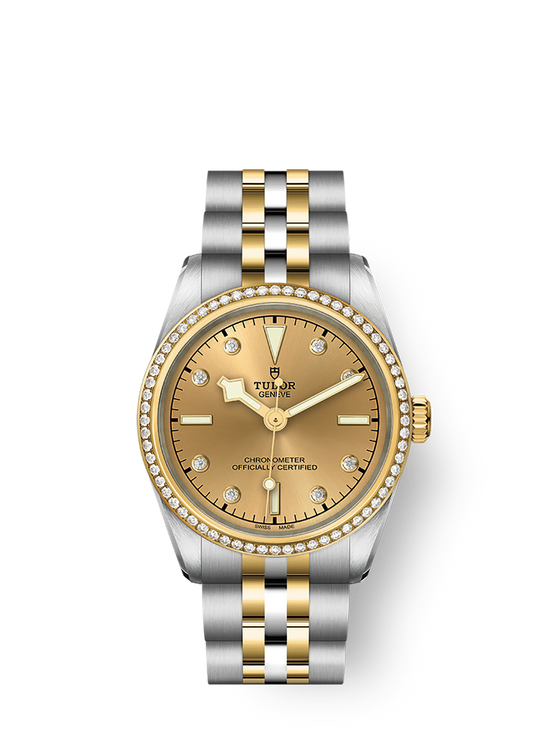 Tudor Replica Watch Black Bay 31 S &G, 316L Stainless Steel, 18k Yellow Gold and Diamonds, M79613-0007