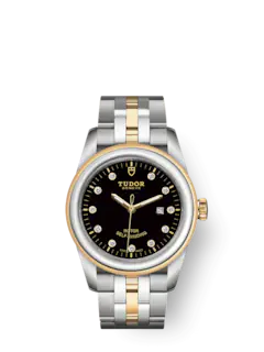 Tudor Replica Watch Glamour Date, Stainless Steel and 18k Yellow Gold with Diamond-set, 31mm, M53003-0008