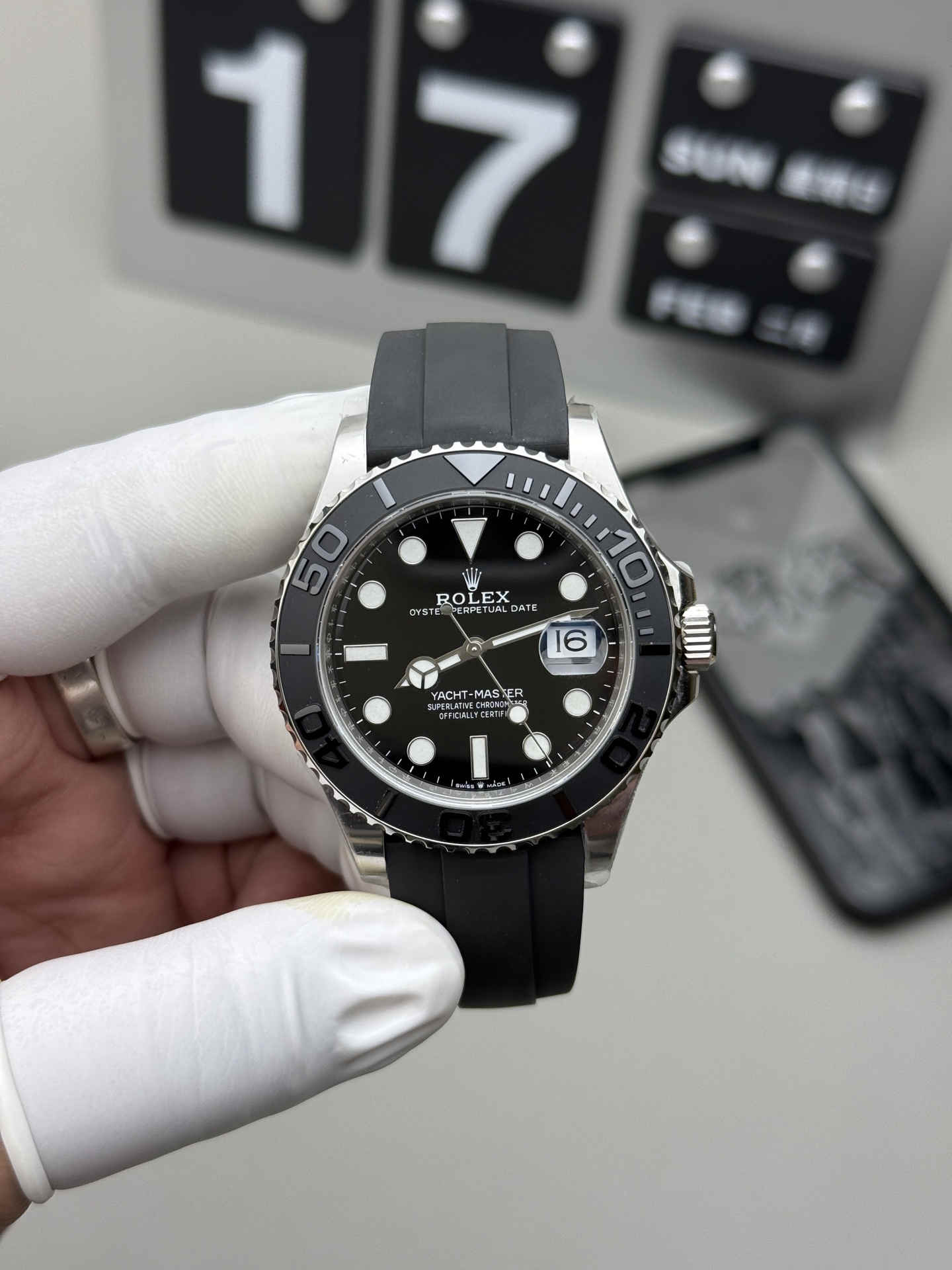 Yacht-Master 42 White Gold Replica – Premium 226659